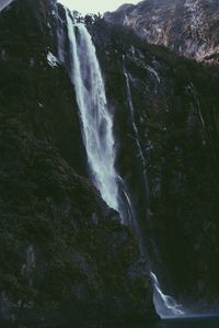 Scenic view of waterfall