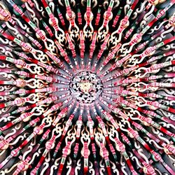 Full frame shot of red wall