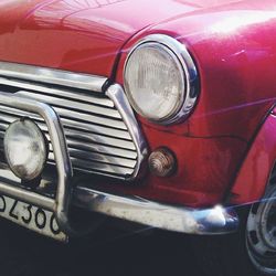 Close-up of vintage car