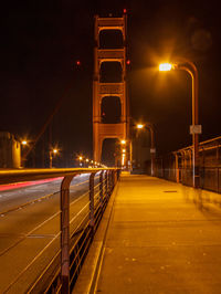 Light trails on illuminated city at night