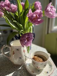 Close-up of coffee on table