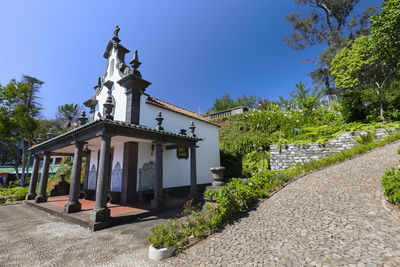 Built structure against clear blue sky