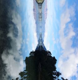 Low angle view of historical building against cloudy sky