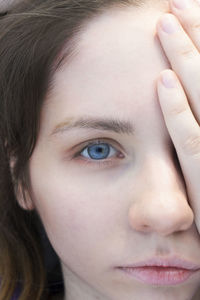 Close-up portrait of a beautiful woman