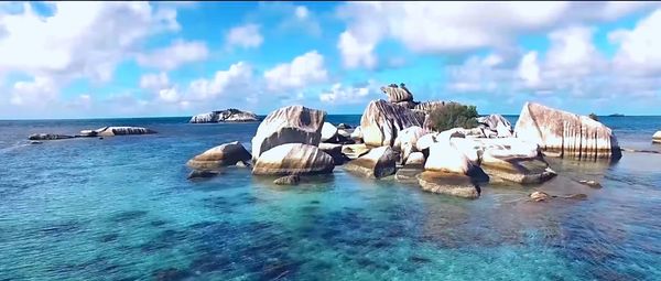 Panoramic view of sea against sky