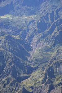 High angle view of dramatic landscape