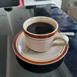 Close-up of coffee on table