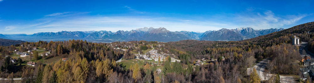 Panoramic view of mountains against sky