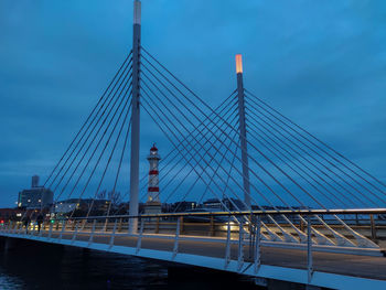 View of suspension bridge