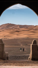 Scenic view of desert against sky