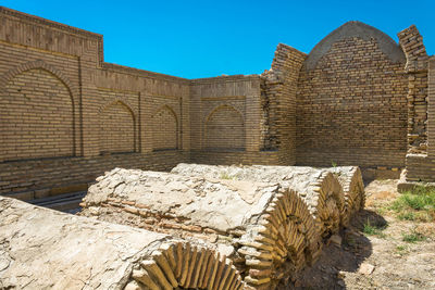 View of historic building against blue sky