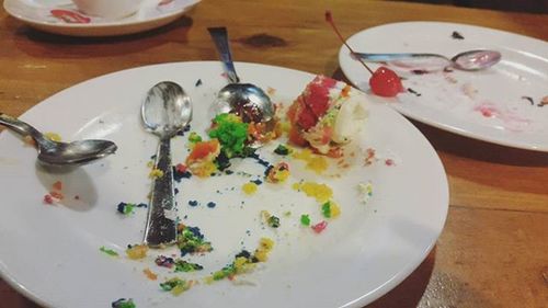 Close-up of served food