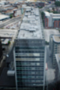 Tilt-shift image of cityscape