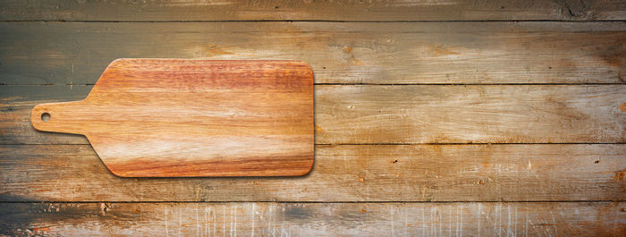 High angle view of wood on table