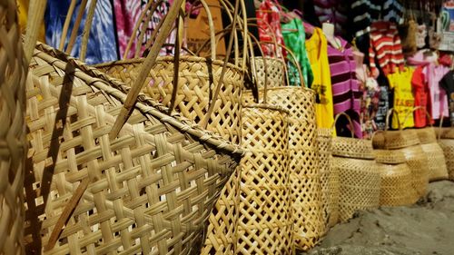 View of multi colored wall