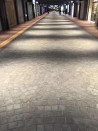 Narrow alley along buildings