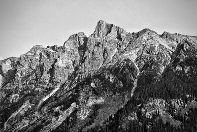 Low angle view of rock formations