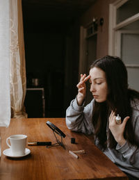 Young woman using mobile phone