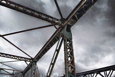 Low angle view of metal structure