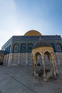 Exterior of temple against sky