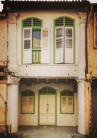 Windows of building