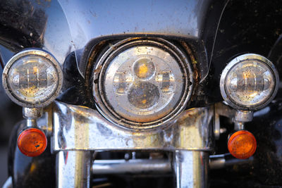 High angle view of old vintage car