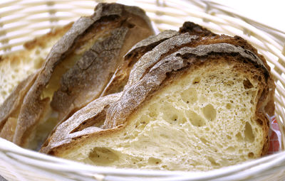 Close-up of bread in plate