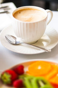 Close-up of coffee on table