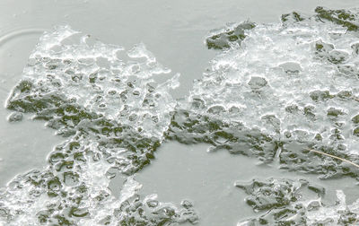 High angle view of sea waves