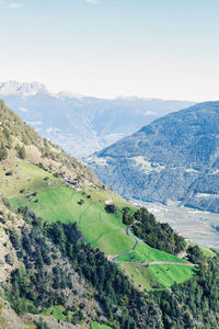 High angle view of landscape against sky