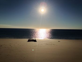 Scenic view of sunset over sea