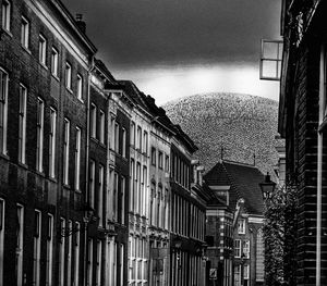 Low angle view of buildings against sky