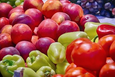 Full frame shot of fruit and vegetables 