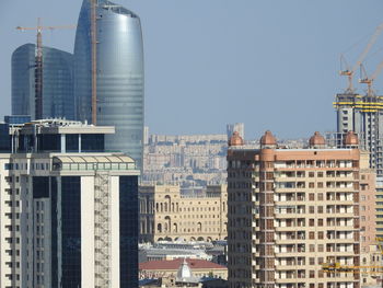 View of city against clear sky