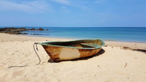 Scenic view of sea shore against sky