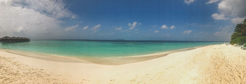 Panoramic view of beach against sky