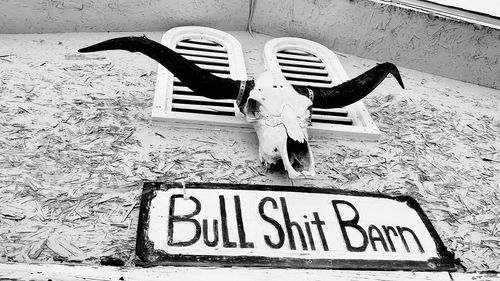 Information sign on wall