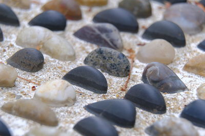 Full frame shot of pebbles on beach