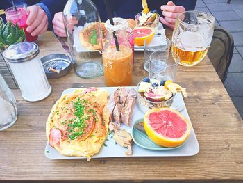 Close-up of food on table