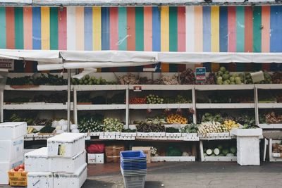 View of market stall