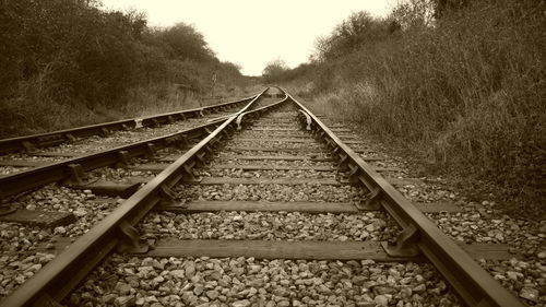 Railroad track on railroad track