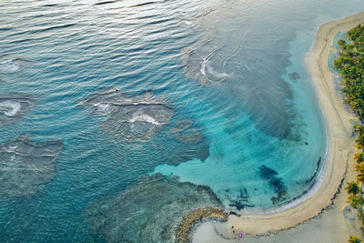 High angle view of sea