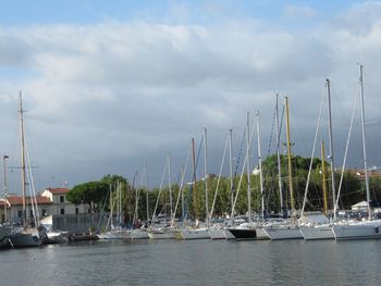 Boats in harbor
