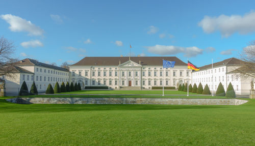 Lawn in front of historical building