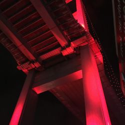 Low angle view of multi colored umbrella