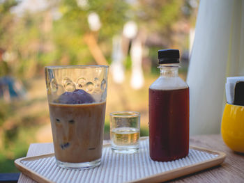 Close-up of drink on table