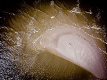 High angle view of sea shore