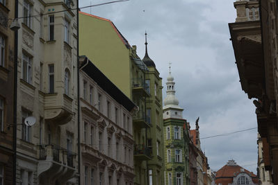 Low angle view of buildings against sky