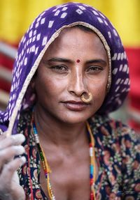 Close-up portrait of a young woman