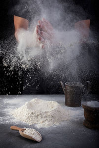 Man preparing food